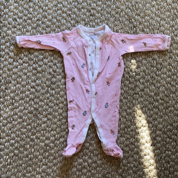 Ralph Lauren Pink bear footie. 3m. - Picture 1 of 3